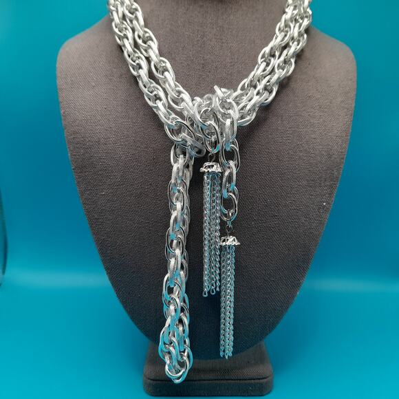 Vintage Long Lariat Tassel Necklace or Belt, Eloxal Jewelry - Picture 1 of 10